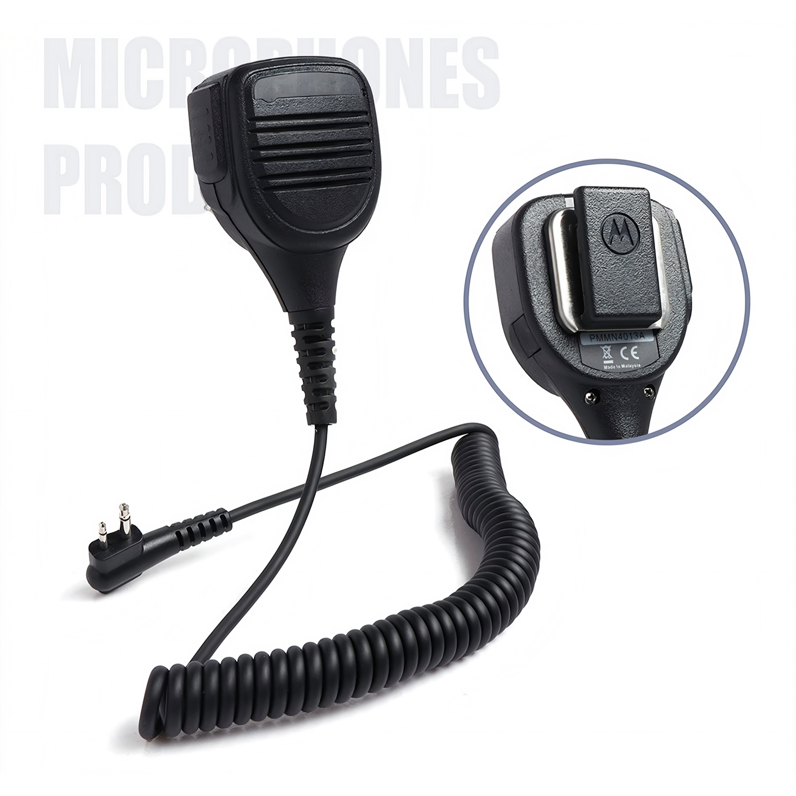 PMMN4013A Speaker Microphone Motorola 2pin plug for A8 GP-2000 GP-88S CP-1200 P-3688 - Image 1